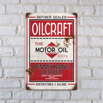 Oilcraft Pure Motor Oil Sign