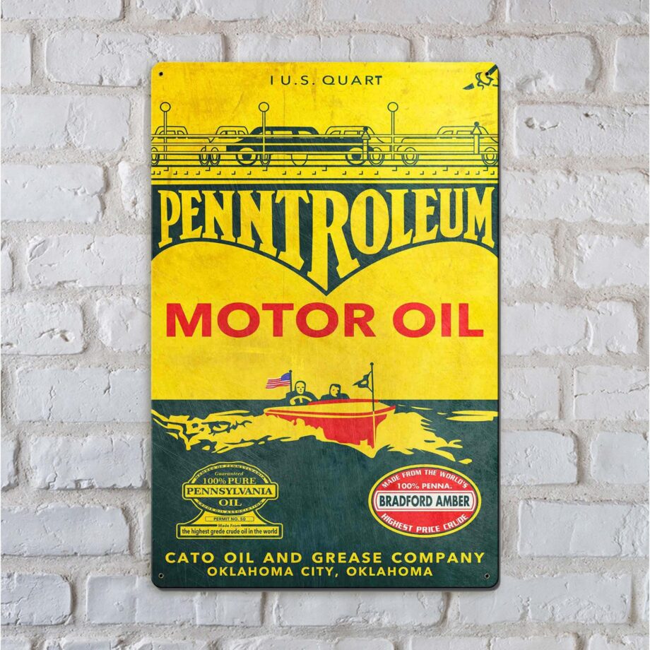 Penntroleum Motor Oil Sign