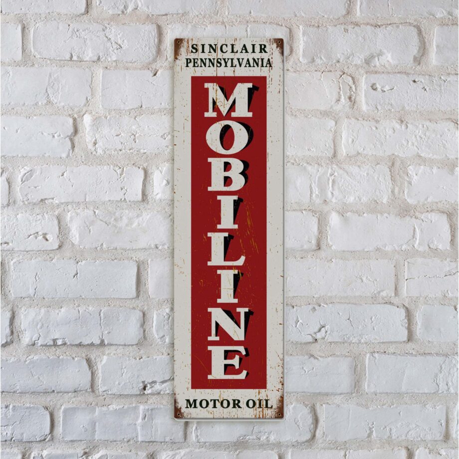 Mobiline Motor Oil Sign Garage Art