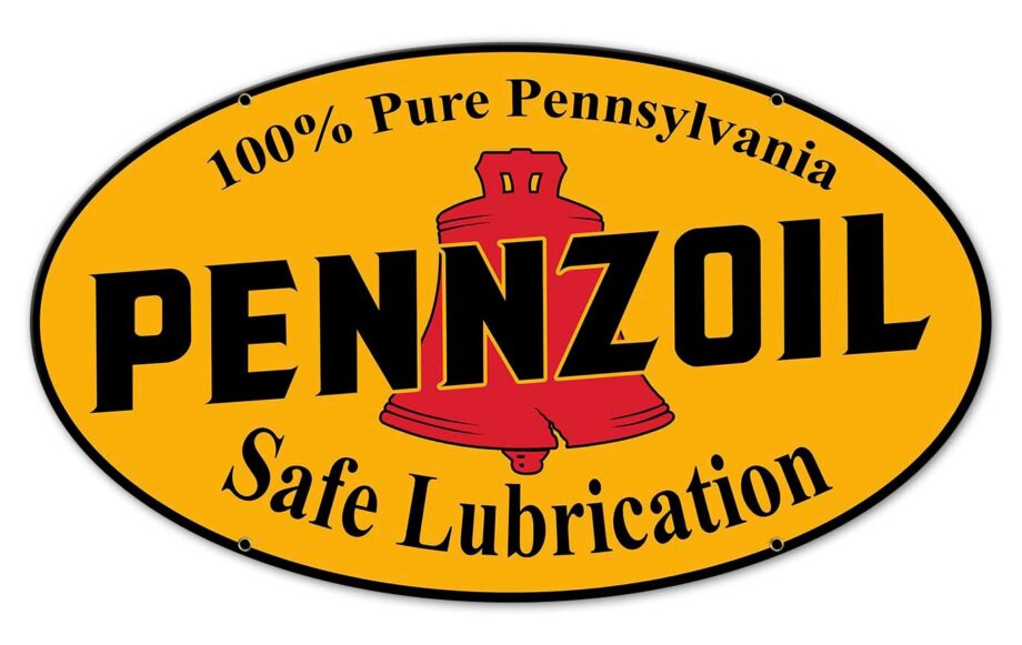 Pennzoil Motor Oil Sign with the slogan 100% Pure Pennsylvania