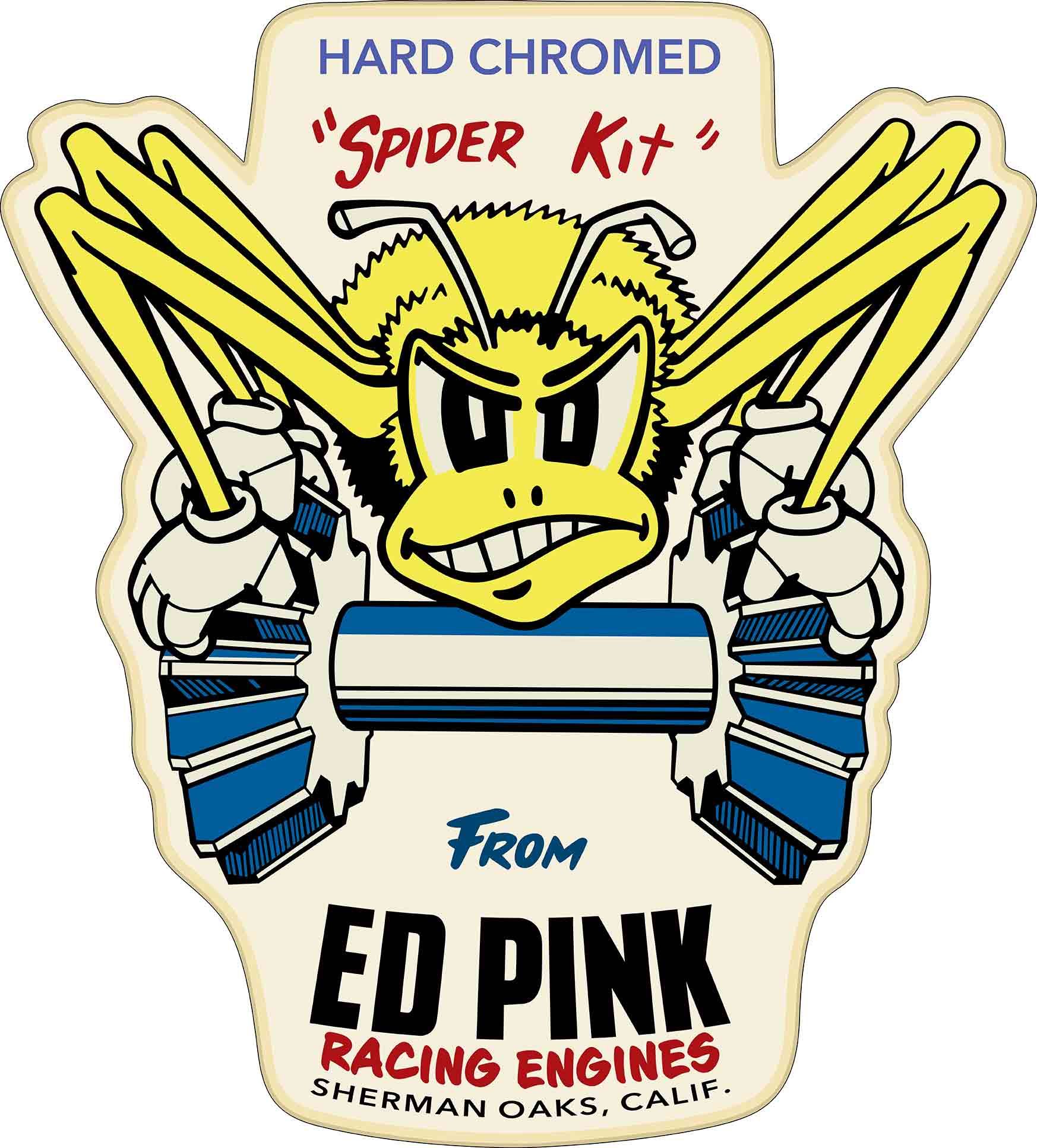 Ed Pink Racing Engines Die Cut Sign