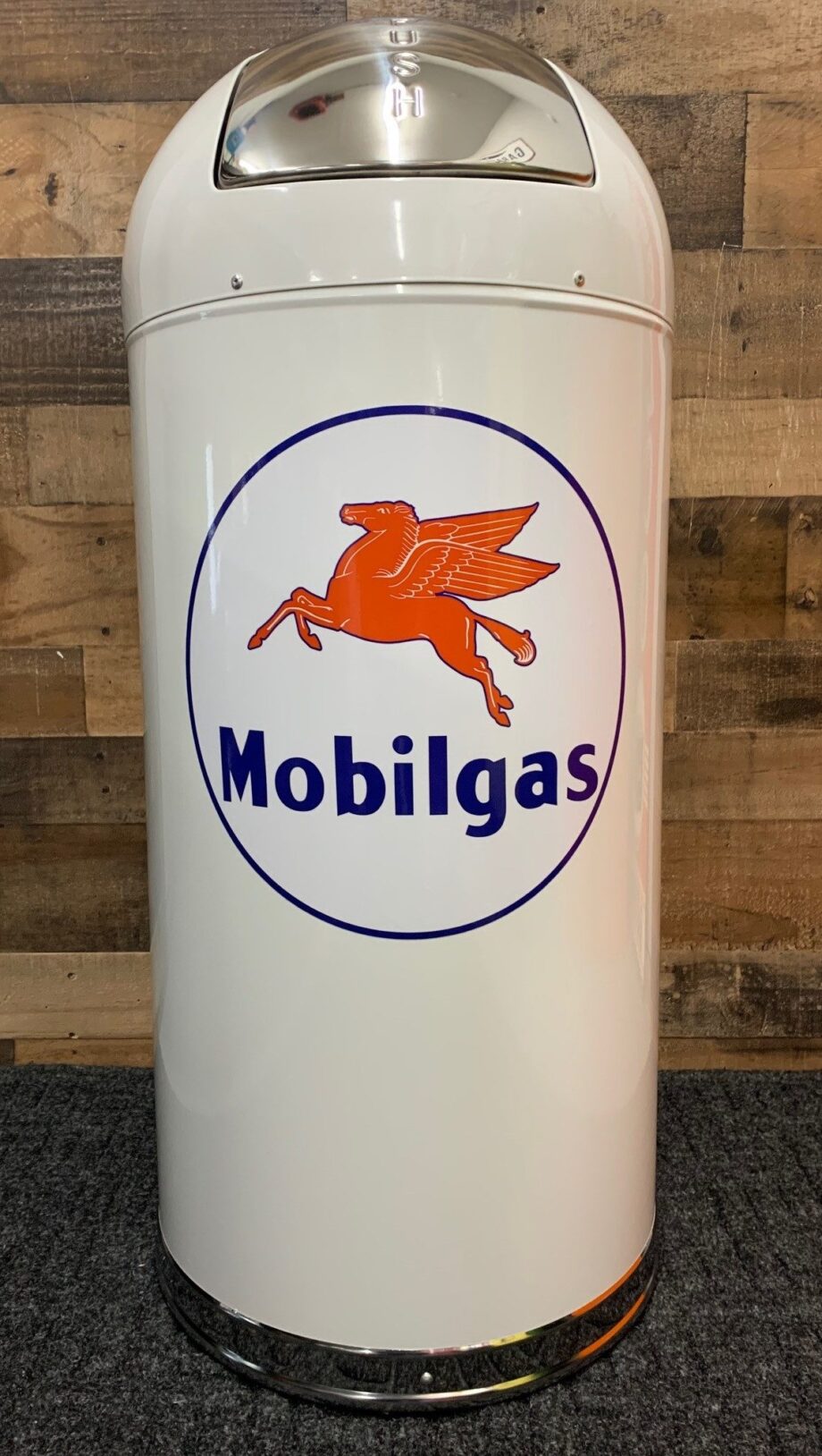 Mobilgas Retro Style Trash Can
