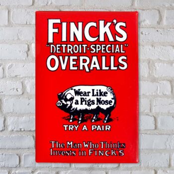 Fincks Detroit Special "Wear it Like a Pigs Nose" Overalls Magnet