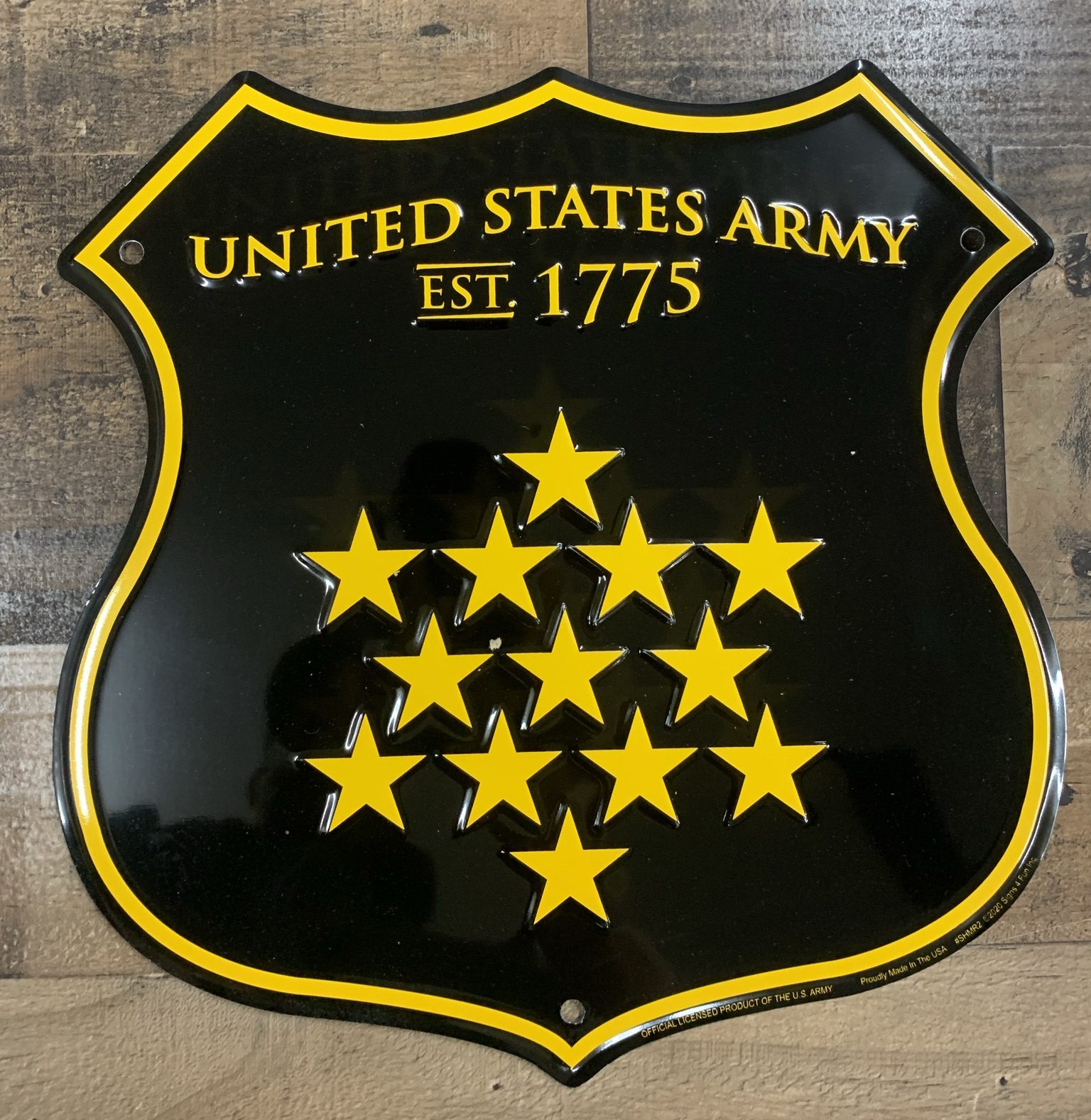 US Army Embossed Sign