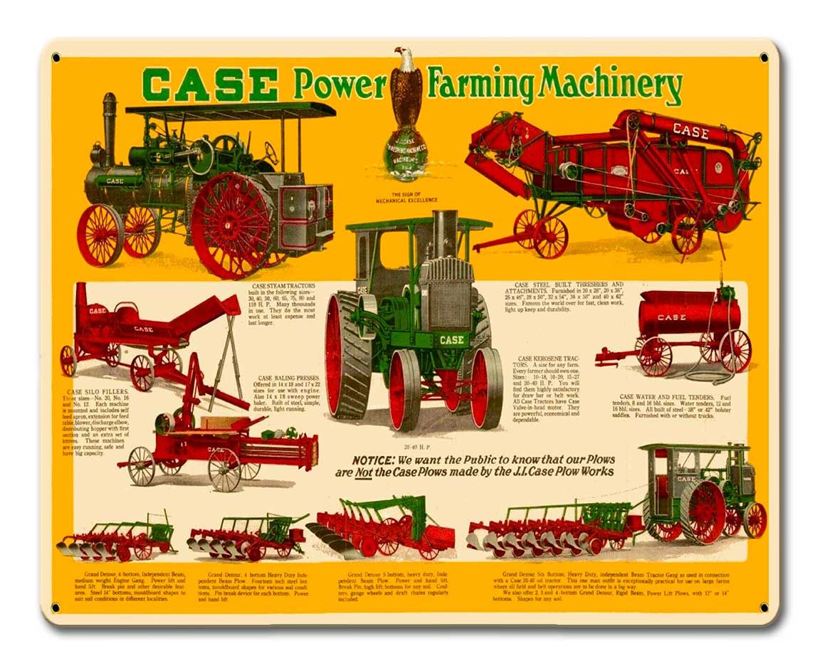 Case Power Farming Machinery Sign