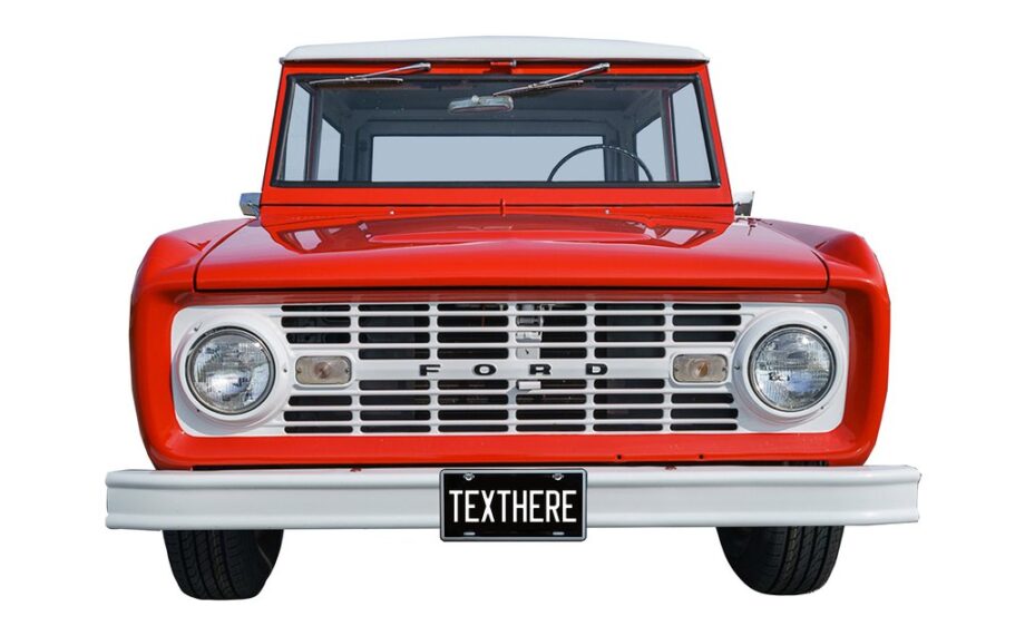 Ford Bronco Personalized Front Bumper Metal Sign