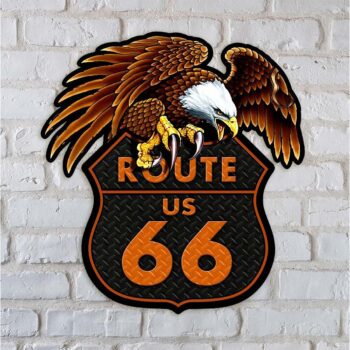 Route 66 American Eagle Vintage Sign at Garage Art™