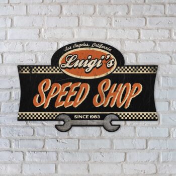 Personalized Speed Shop Sign