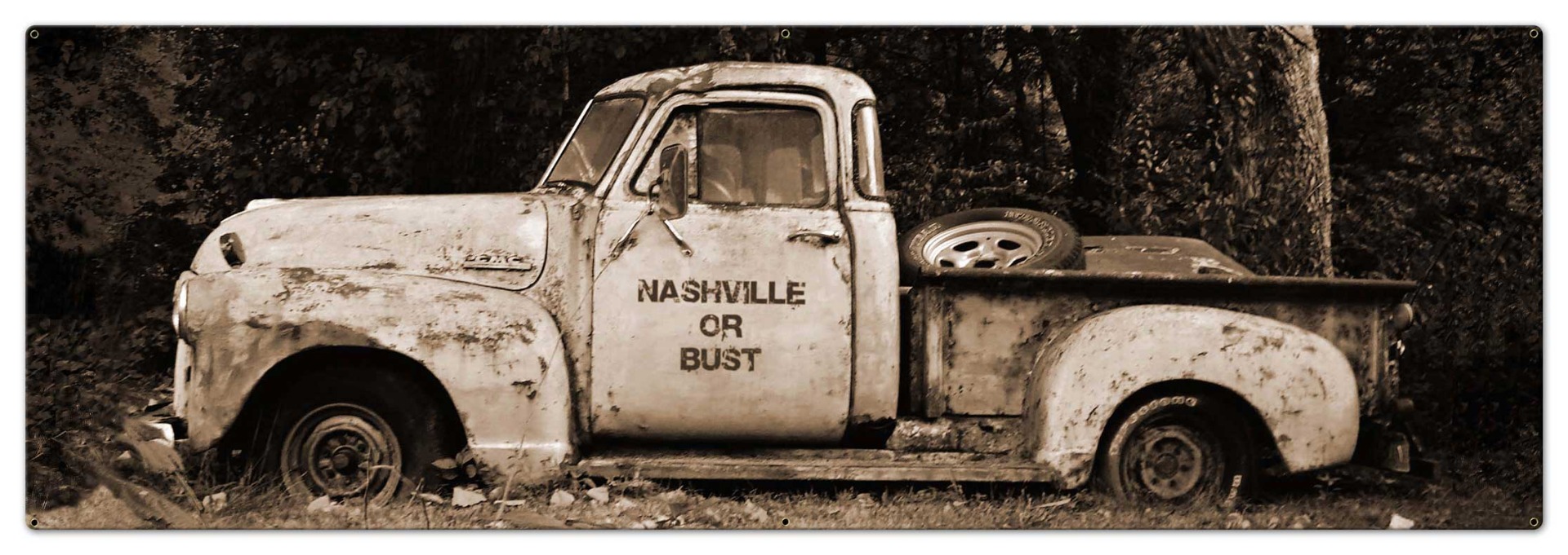 Truck Nashville Or Bust Sepia