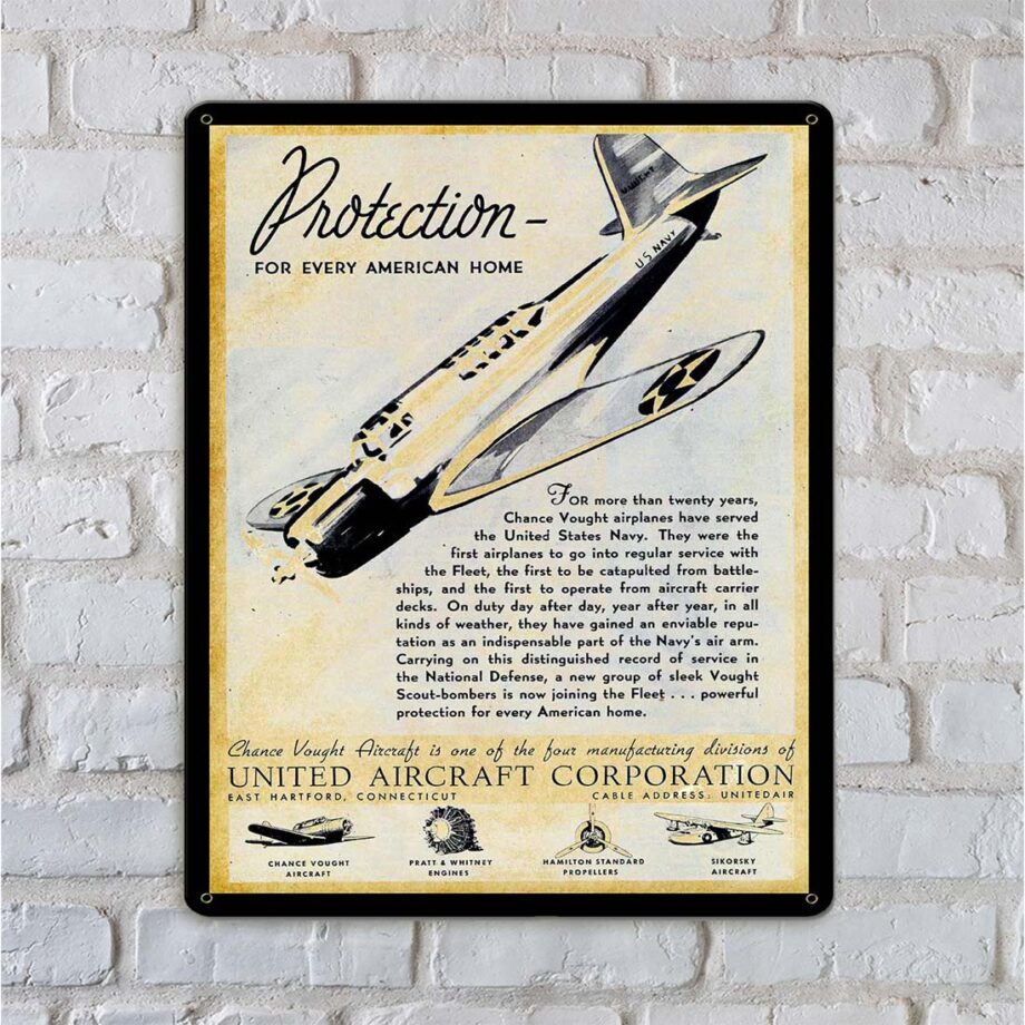 United Aircraft Corporation 1938 Sign