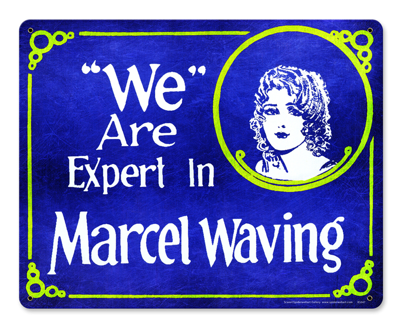 Marcel Waving Vintage Sign