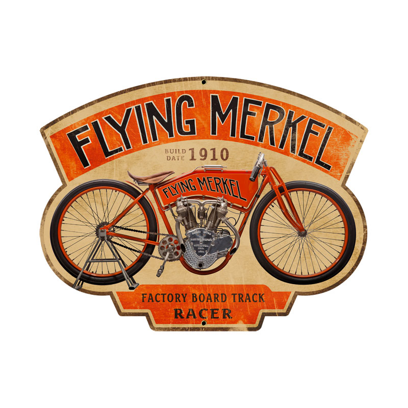 Flying Merkel Vintage Sign