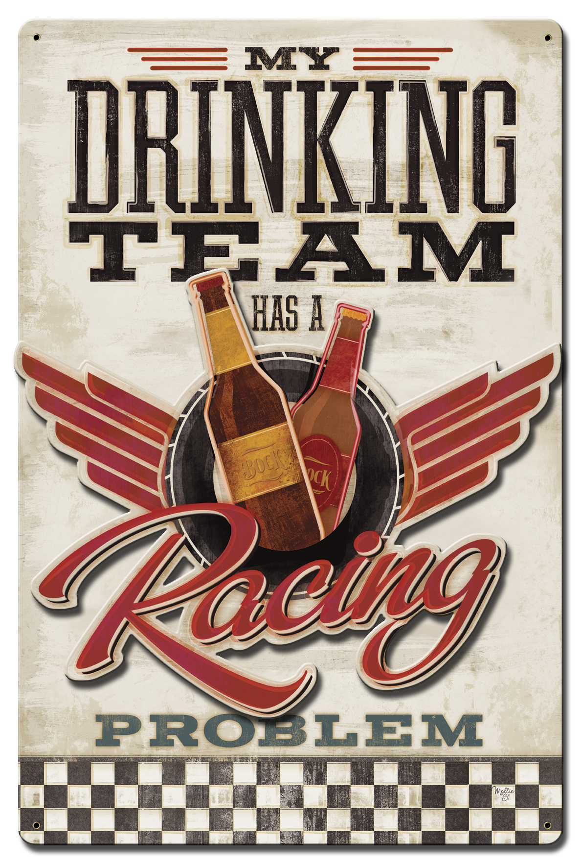Drinking Team Vintage Sign