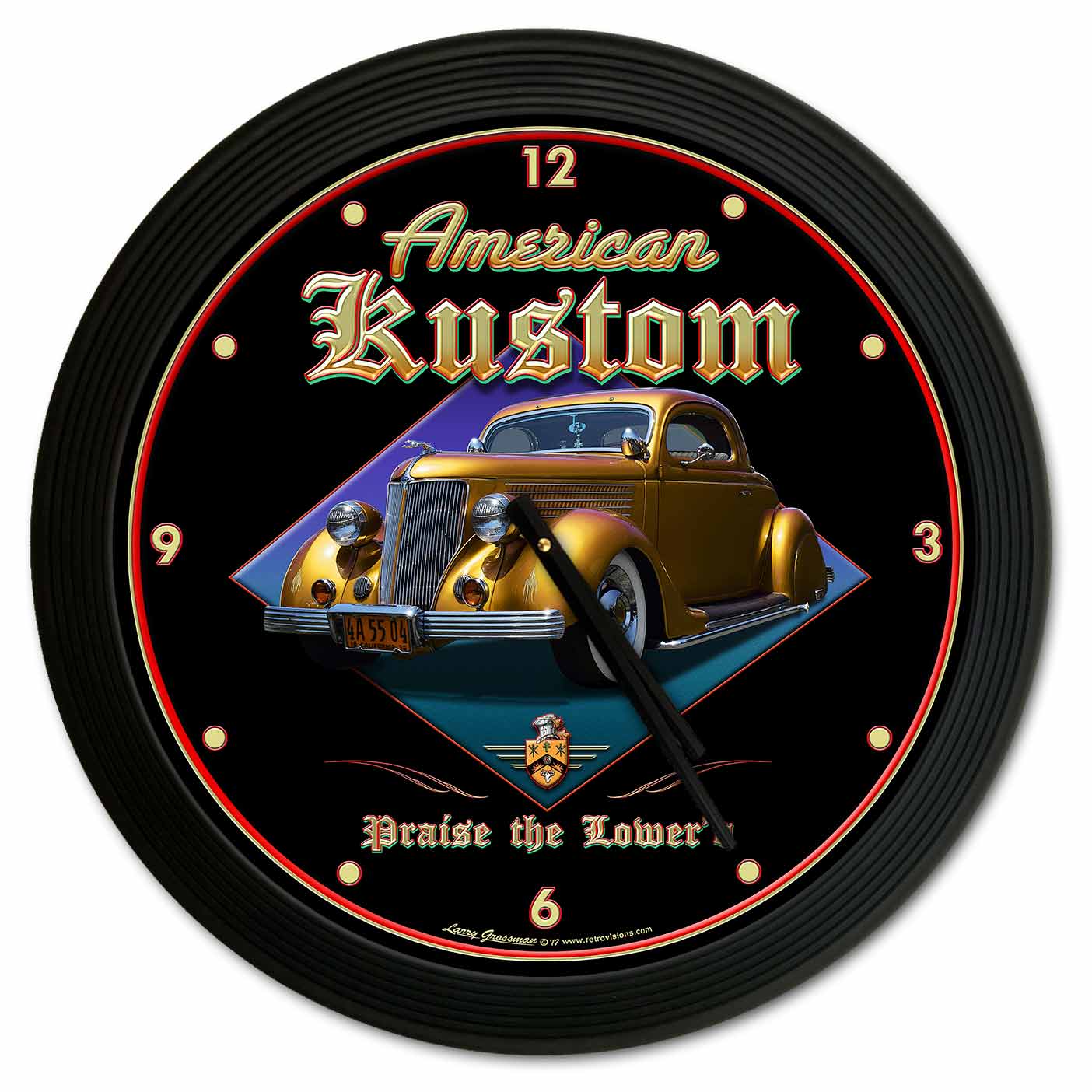 American Kustom 18 x 18 Clock