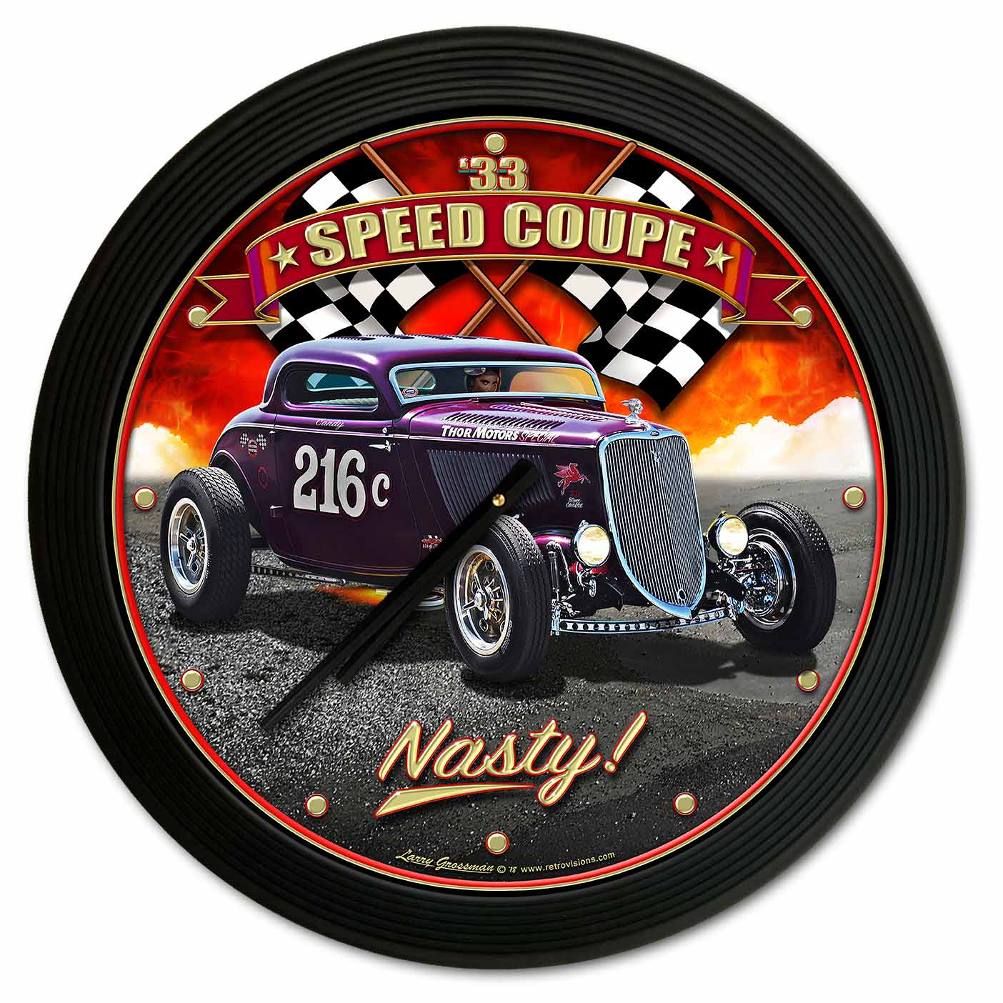 1933 Speed Coupe 18 x 18 Clock