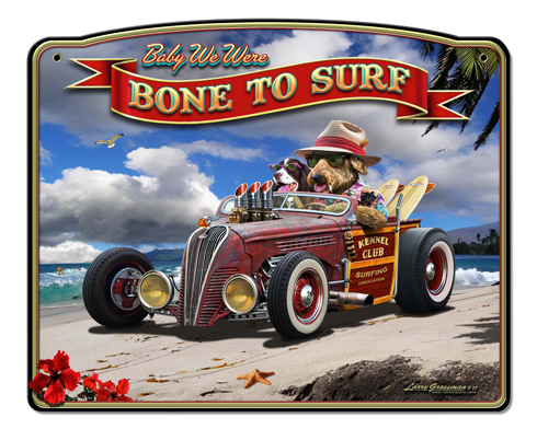 Bone to Surf Vintage Sign