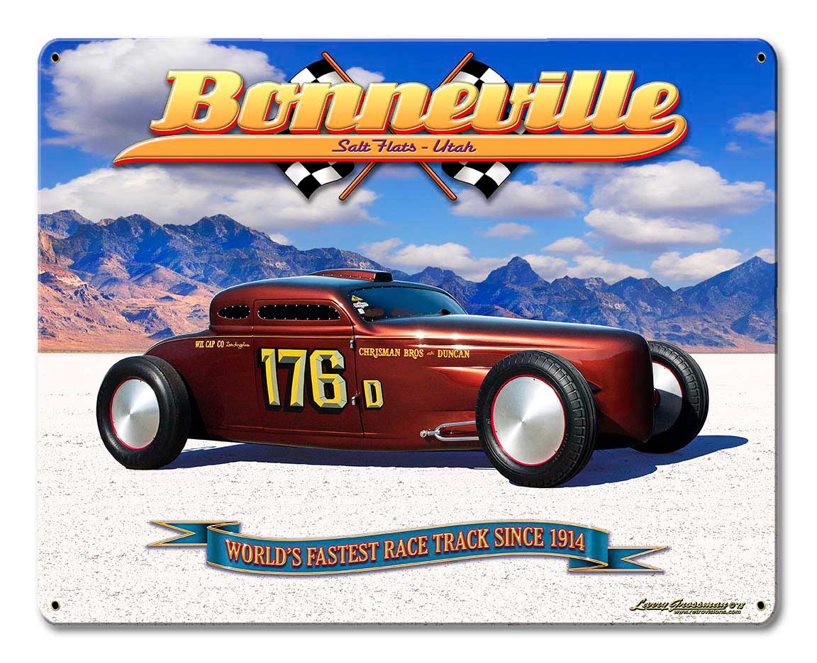 Bonneville Speed Coupe Vintage Sign