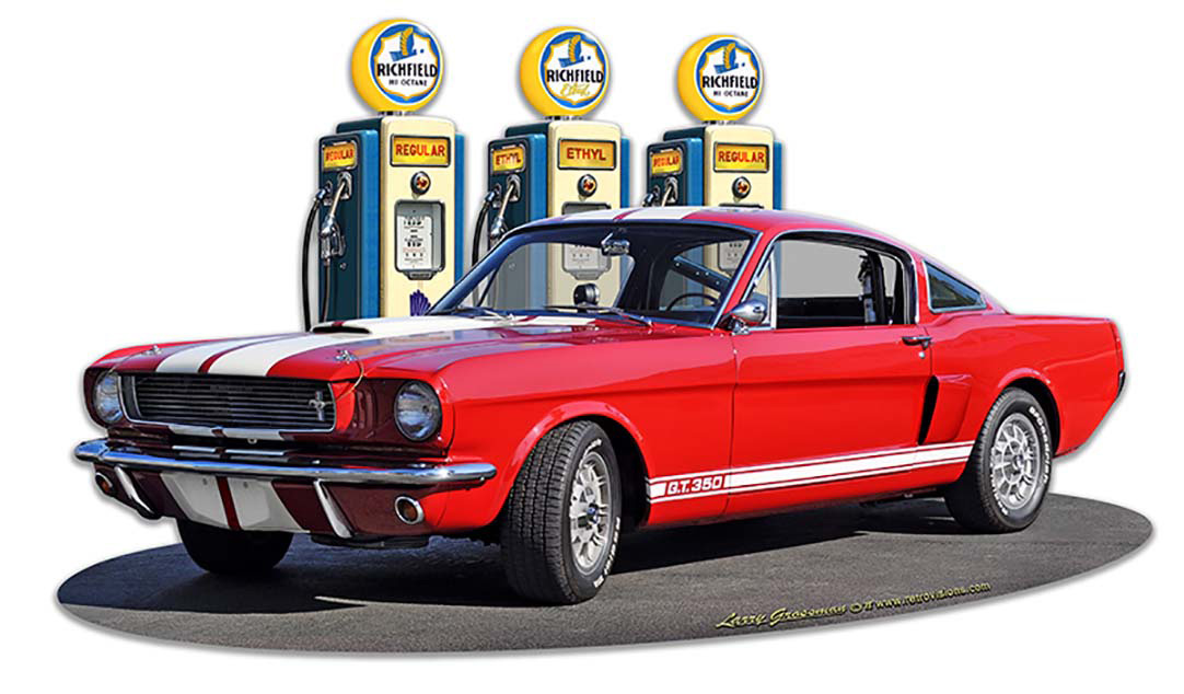 1966 Mustang GT 350 Fill-up Vintage Sign