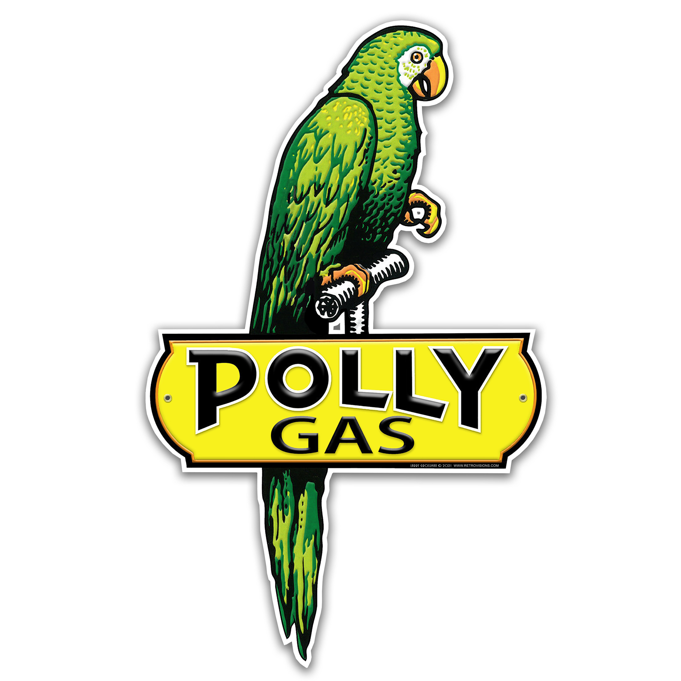 Polly Gas Bird 9 x 14 Custom Shape