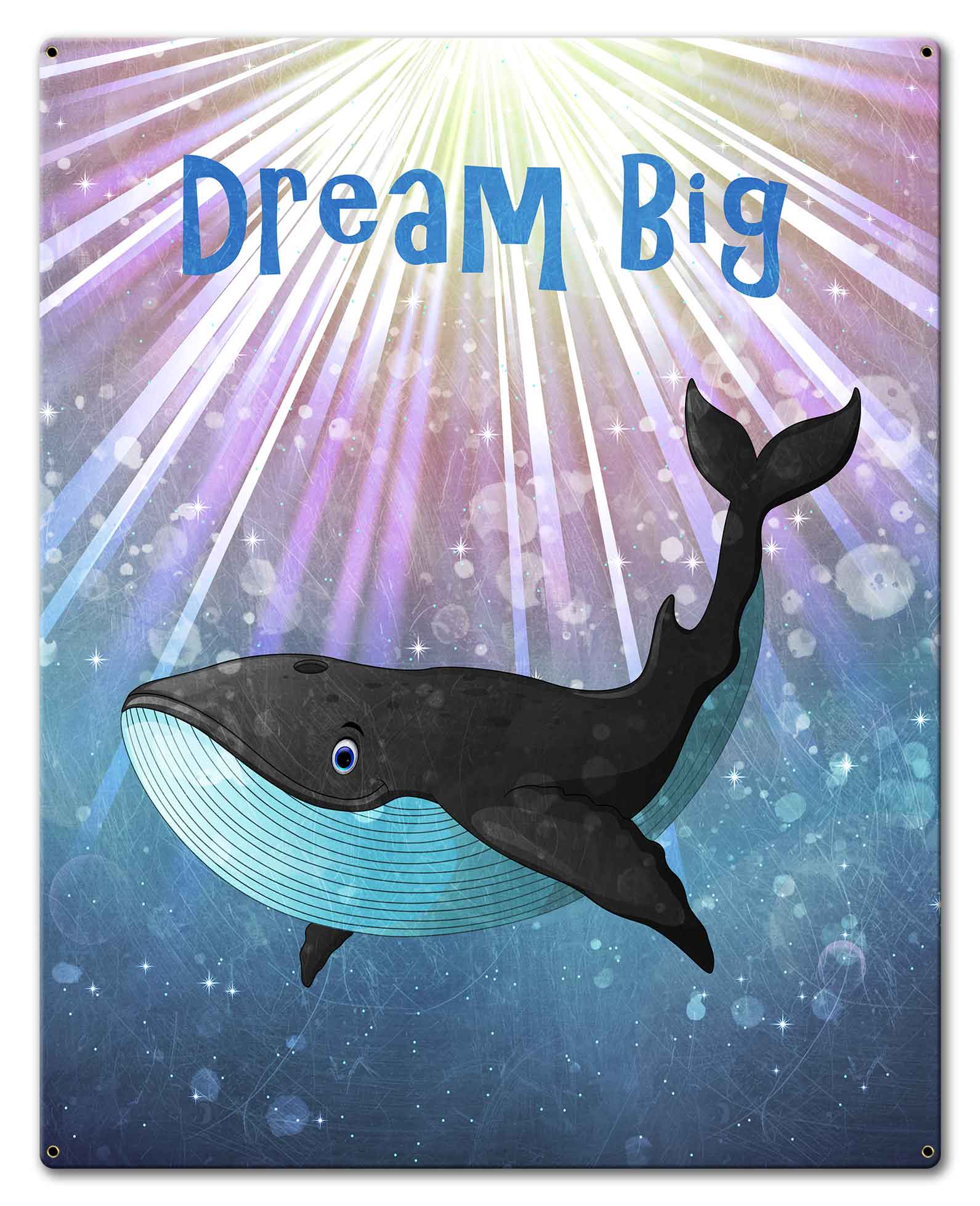 Dream Big Whale 24 x 30 Custom Shape
