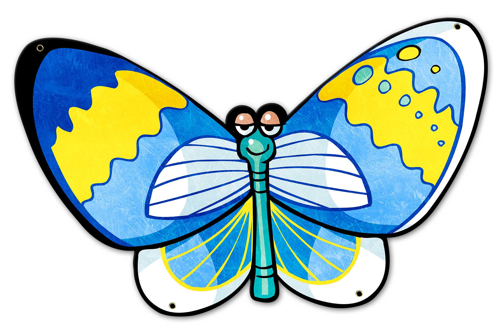 Blue Butterfly 23 x 15 Custom Shape
