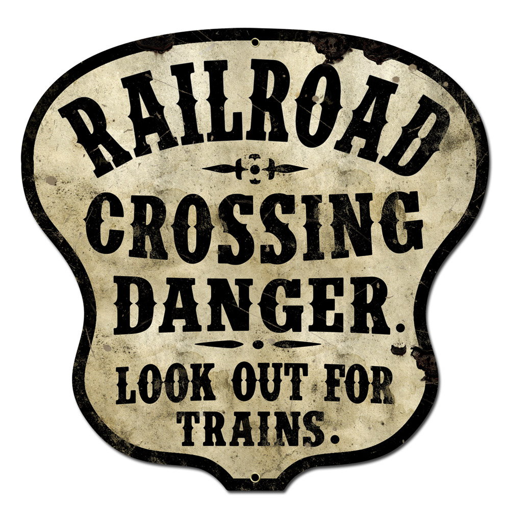 Railroad Crossing Vintage Sign