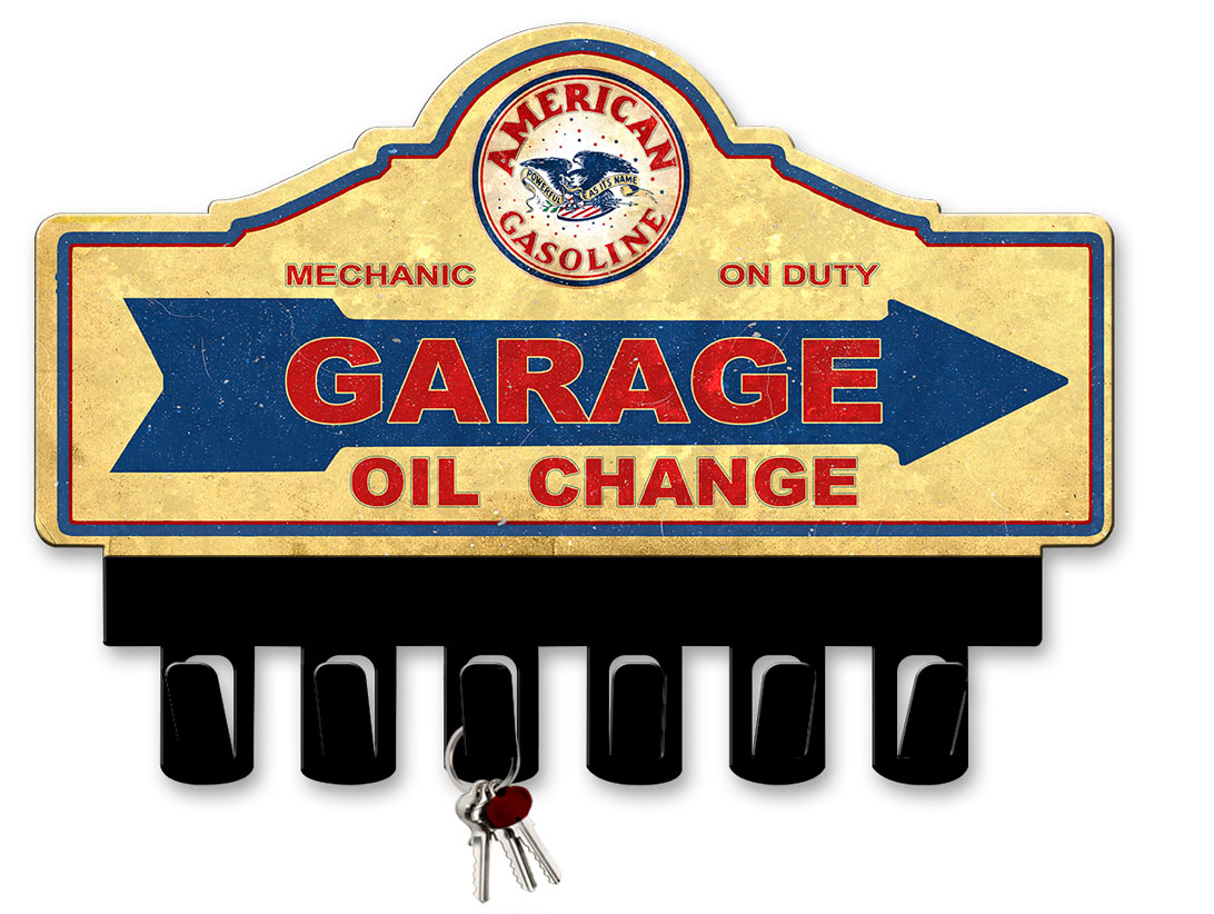 American Gas Key Hanger Vintage Sign