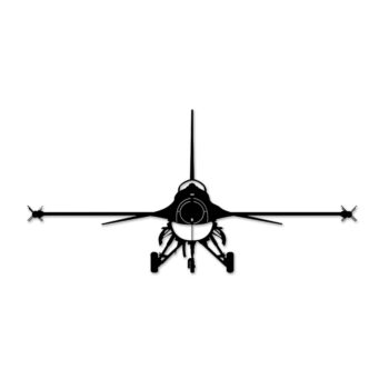 F-16 Falcon Silhouette Vintage Sign