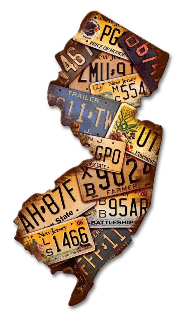 New Jersey License Plates Vintage Sign | Garage Art™
