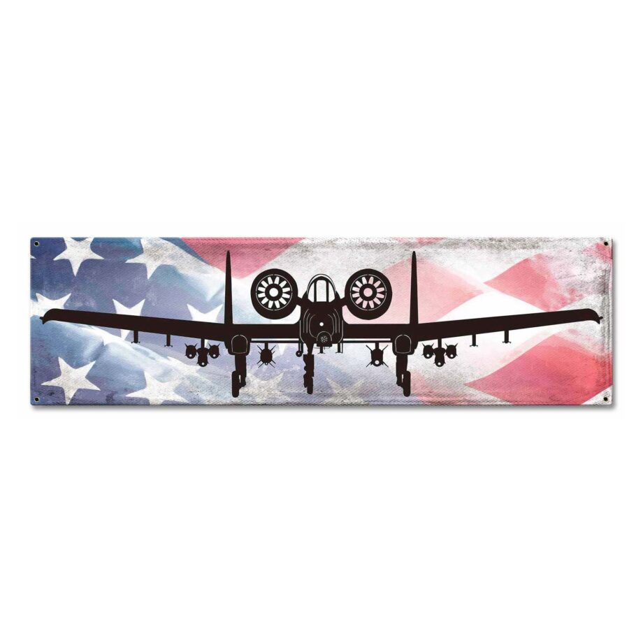 A10 Thunderbolt II American Flag Metal sign