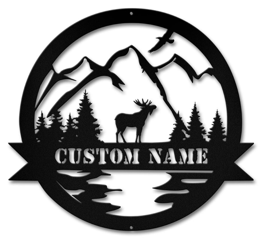 Alpine Moose Cutout - Personalized