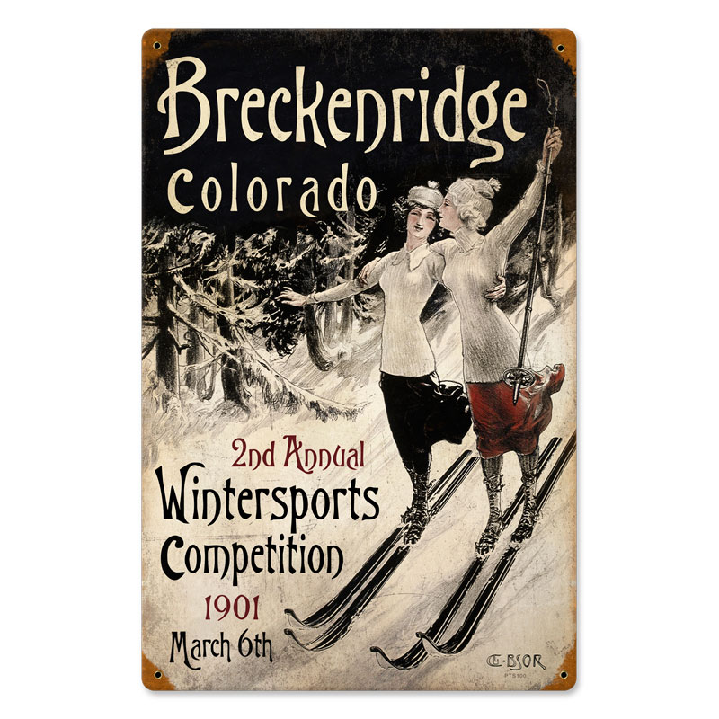Ski Breckenridge Vintage Sign