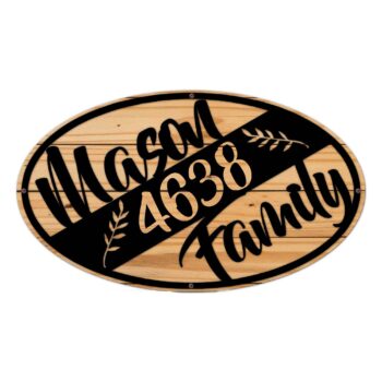 Diagonal Family Personalized Vintage Sign