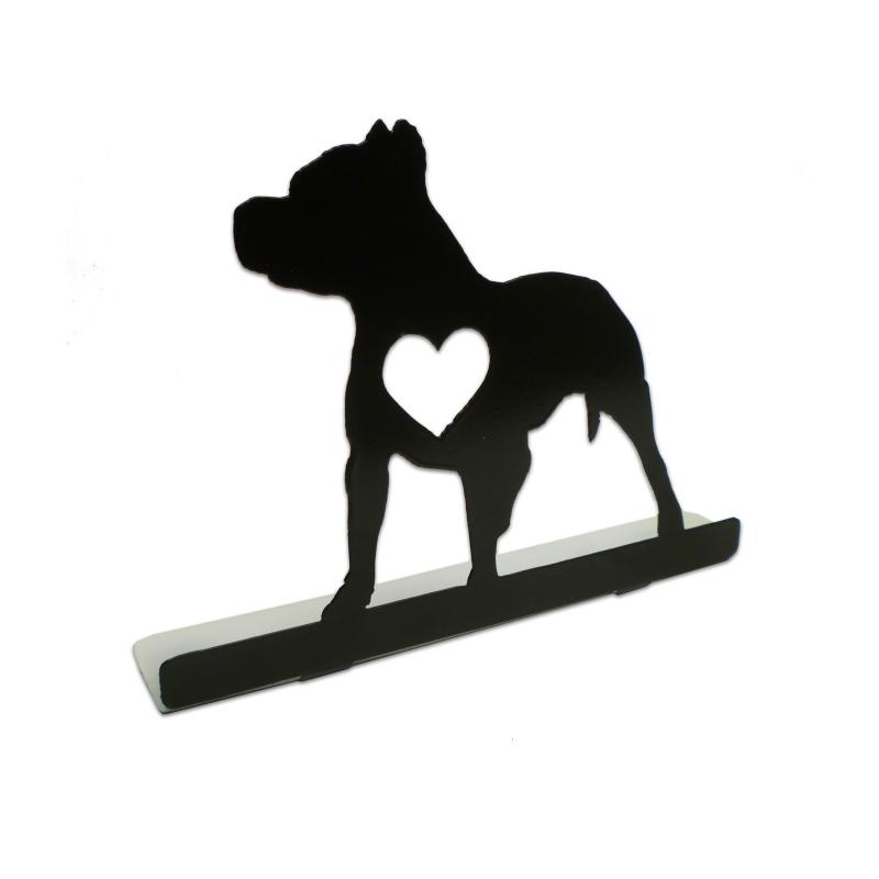 Pit Bull Silhouette Dog Topper Vintage Sign