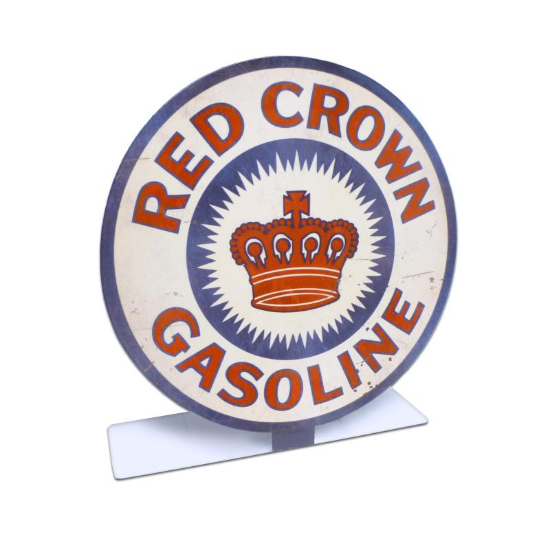 Red Crown Gasoline Topper Vintage Sign