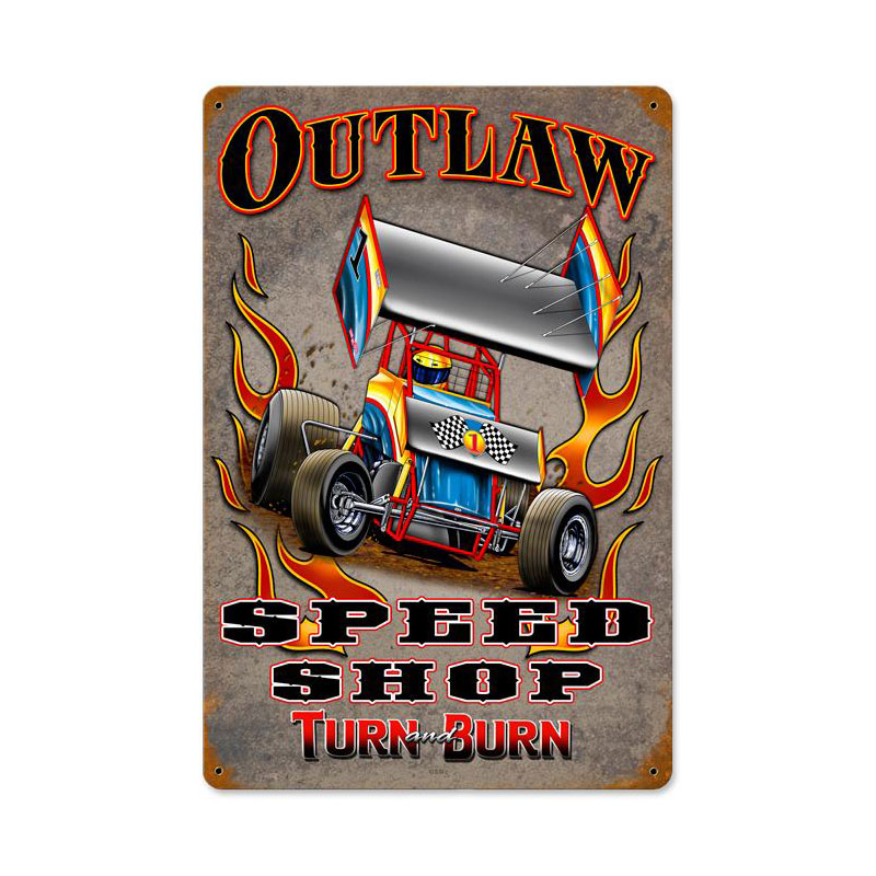 Outlaw Speed Shop Vintage Sign