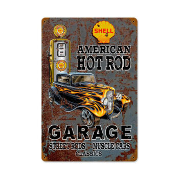 Shell logo plaque décoration vintage garage rétro garagiste atelier