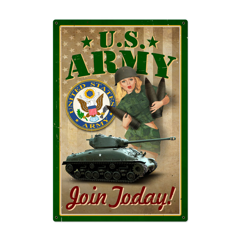 Army Pinup Vintage Sign