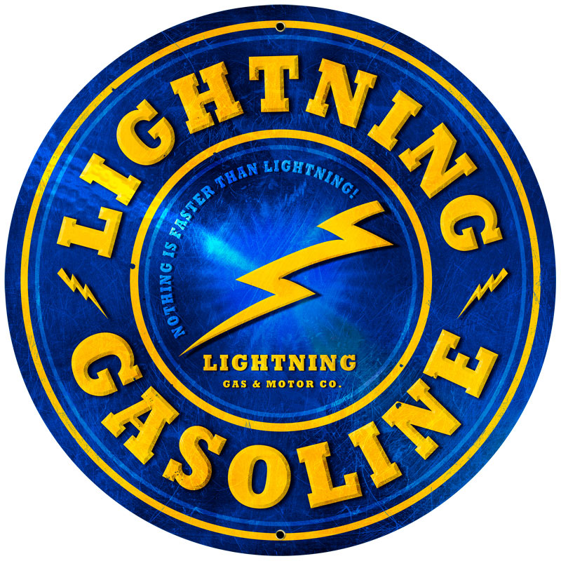 Lightning Gasoline Vintage Sign