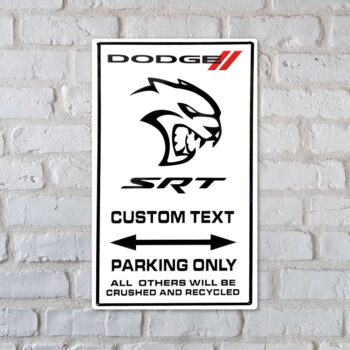 Customizable Dodge Hellcat Parking Sign