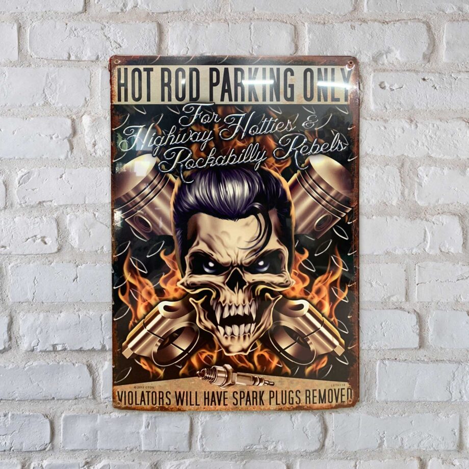 Hot Rod Parking Only Sign