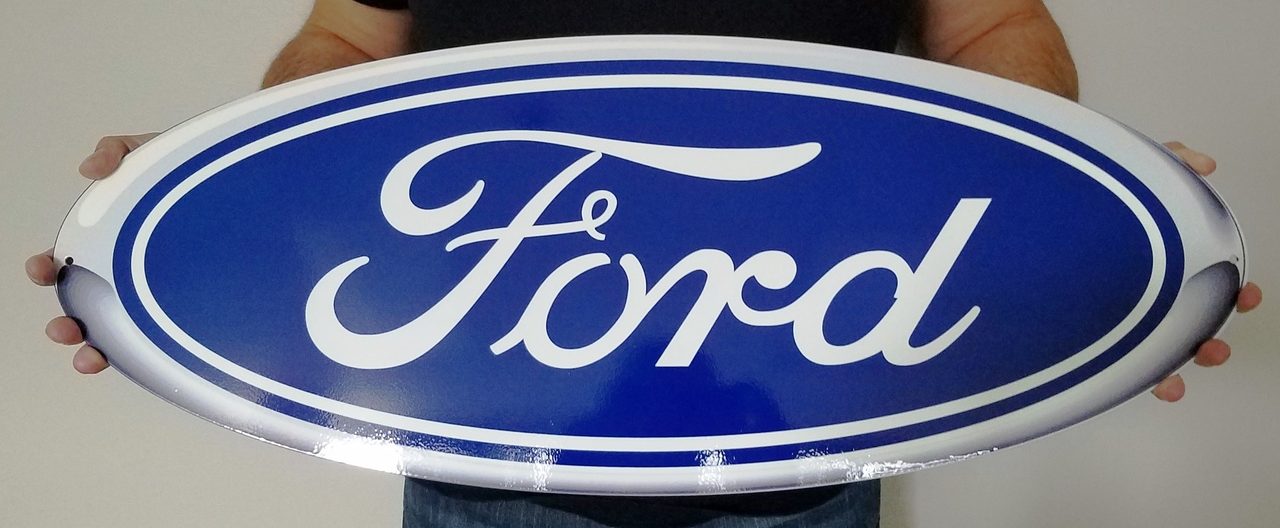 Ford Blue Oval Steel Sign