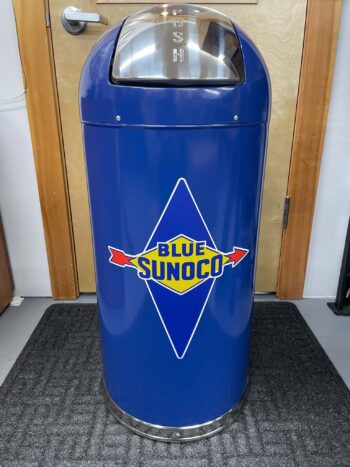Sunoco Gasoline Retro Style Trash Can