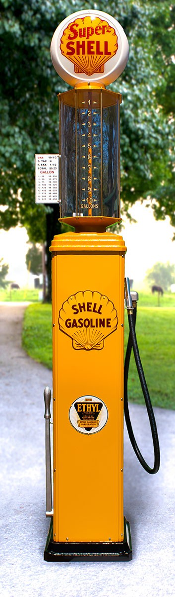 Gravity Fed Reproduction Visible Gas Pumps