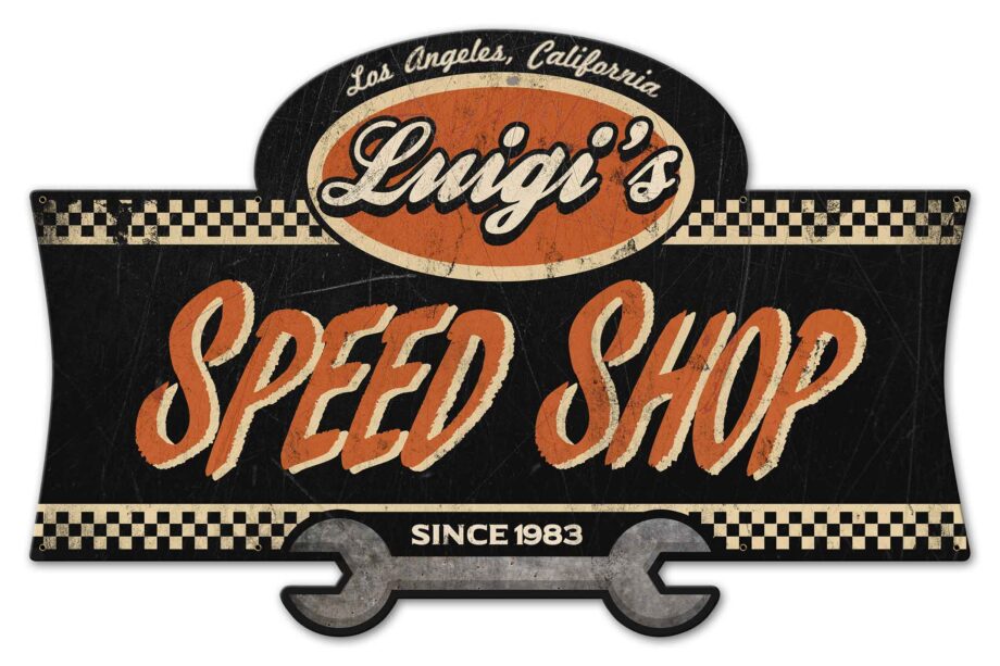 Speed Shop Custom Shape - Personalize This Sign With Your Own Name! How Cool is that?