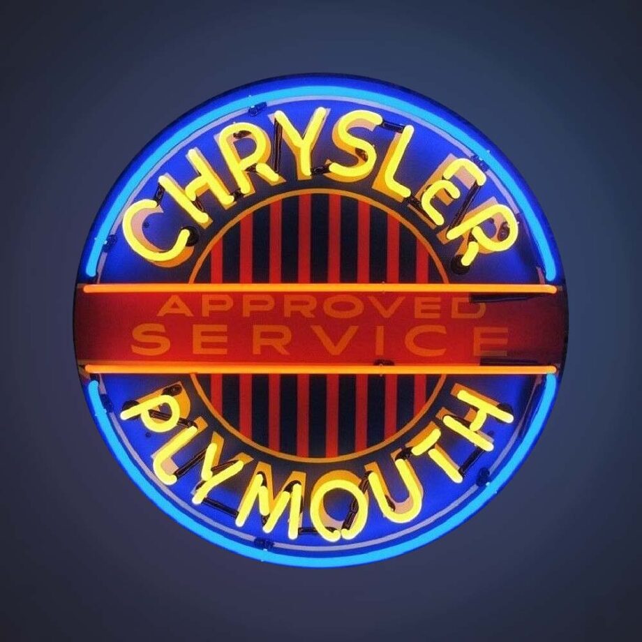 46" Chrysler Plymouth Neon Sign