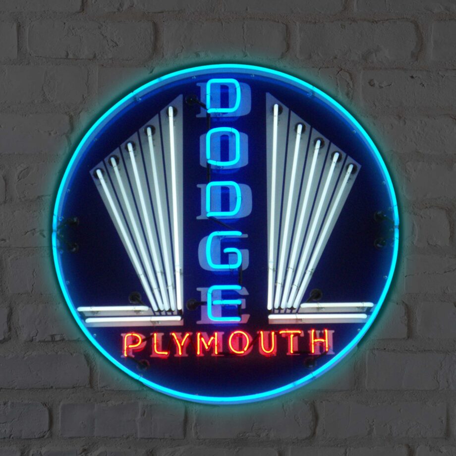 Dodge Plymouth Neon Sign 46" in Diameter