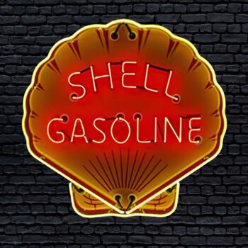 Shell Gas Station Neon Sign 44" Gasoline Neon Sign