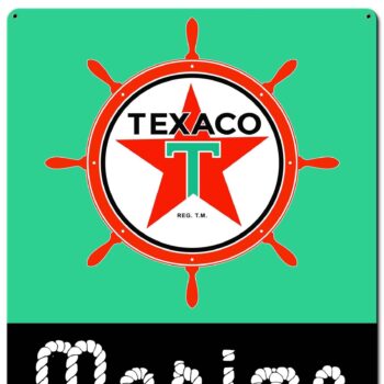 Texaco Marine White Sign