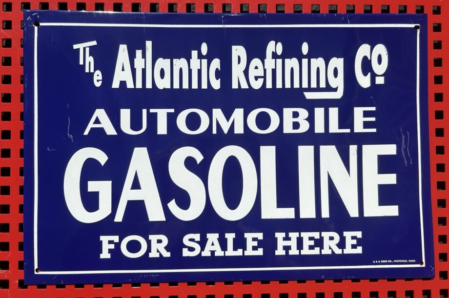 Atlantic Gasoline Tin Sign